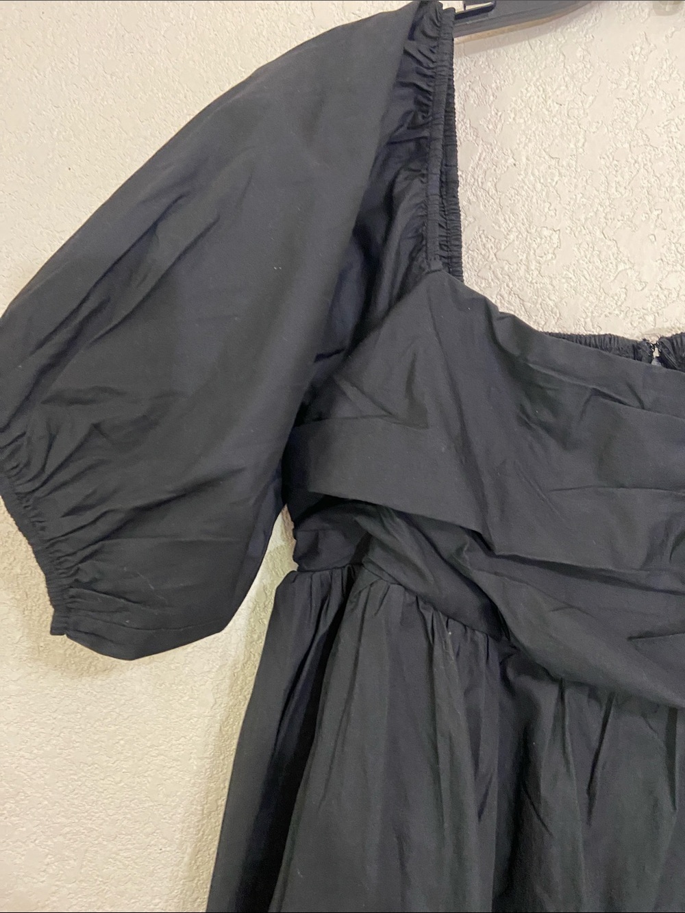 Forever 21 Black Puff-Sleeve Square Neck Mini Dress - Picture 2 of 7